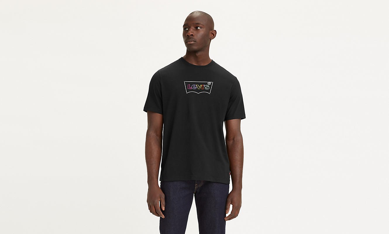 levis relaxed fit tee bw ssnl logo caviar